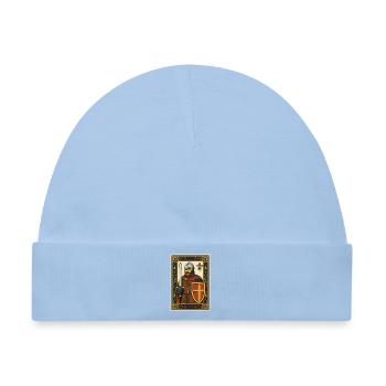 Mittelalterliches Ritterplättchen-Emblem - Baby Premium Organic Mütze - Hellblau - Vorne