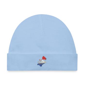 Flevoland Niederlande Retro Landkarte Holland - Baby Premium Organic Mütze - Hellblau - Vorne