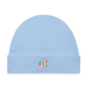 Bunte Palmenfächer Farbexplosion - Baby Premium Organic Mütze - Hellblau - Vorne