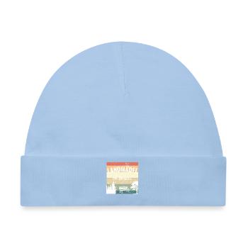 Landmädel im Herzen – Mein Zuhause - Baby Premium Organic Mütze - Hellblau - Vorne