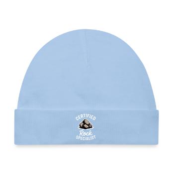 Steine Sprüche Stein Lustiges Steine Geschenk - Baby Premium Organic Mütze - Hellblau - Vorne