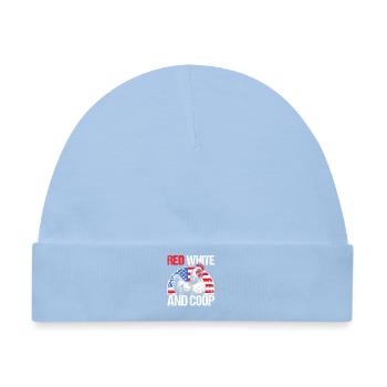 Patriotic Farmer Rooster Flock Poultry USA Pride C - Baby Premium Organic Mütze - Hellblau - Vorne