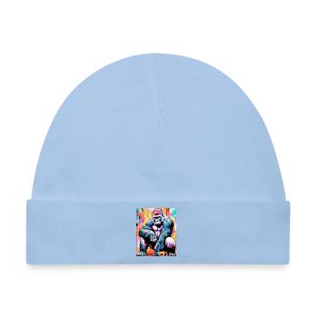 Gorilla - Baby Premium Organic Mütze - Hellblau - Vorne
