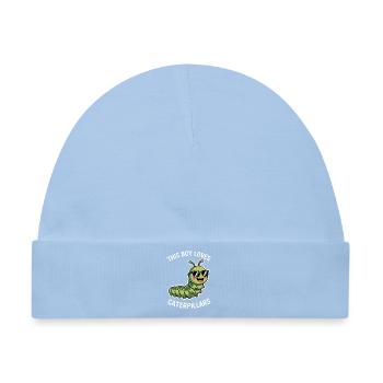 Raupen Sprüche Raupe Lustiges Raupen Geschenk - Baby Premium Organic Mütze - Hellblau - Vorne