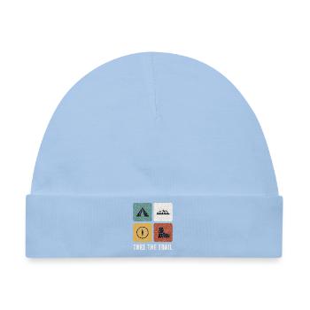 Hiking Vintage Panels - Baby Premium Organic Mütze - Hellblau - Vorne