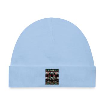 Weihnachten Seefahrer Strickdesign - Baby Premium Organic Mütze - Hellblau - Vorne