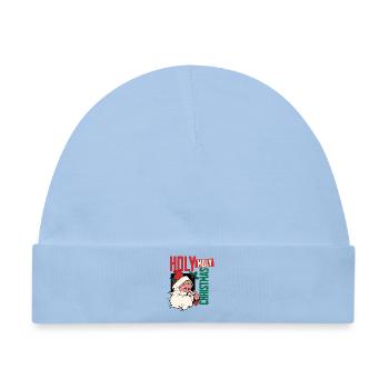 Holy Moly Christmas Santa - Baby Premium Organic Mütze - Hellblau - Vorne