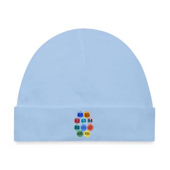 Zurück zu den 80er - 80er Jahren Autoaufkleber - Baby Premium Organic Mütze - Hellblau - Vorne