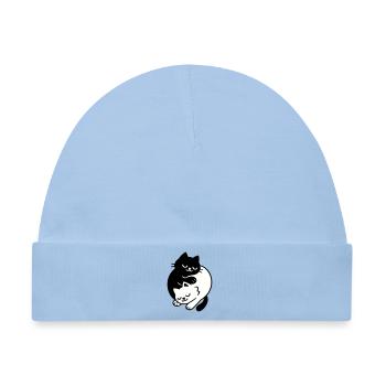 Ying-Yang Cats #2 - Baby Premium Organic Mütze - Hellblau - Vorne