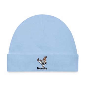 Karate Hase - Baby Premium Organic Mütze - Hellblau - Vorne