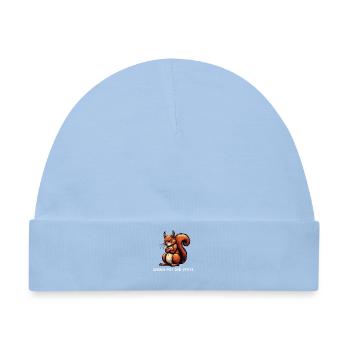Sprich mit der Pfote Eichhörnchen Eichhorn Nager - Baby Premium Organic Mütze - Hellblau - Vorne