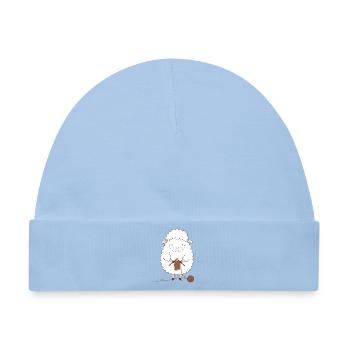 Schafstricker-Wolle und Nadeln - Baby Premium Organic Mütze - Hellblau - Vorne