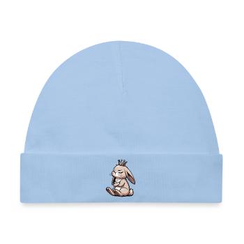 Kaninchen Hase Hasen langohr Klopfer Rammler - Baby Premium Organic Mütze - Hellblau - Vorne