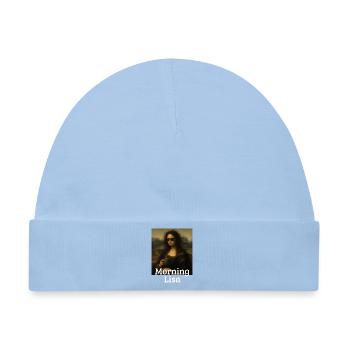 Morgen Lisa Leonardo Da Vinci Lustige Mona Lisa - Baby Premium Organic Mütze - Hellblau - Vorne