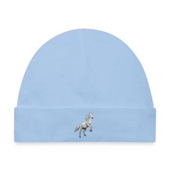 Hochspringender Hengst  - Baby Premium Organic Mütze - Hellblau - Vorne