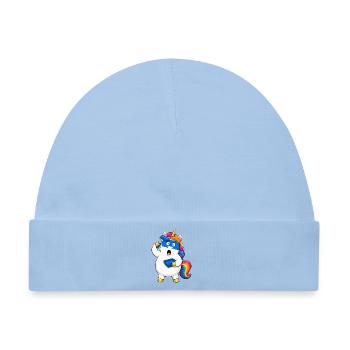 Tollpatschige Unicorn-Farbroller fehlgeschlagen - Baby Premium Organic Mütze - Hellblau - Vorne