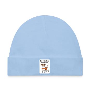 Erst Schneiden Dann Urteilen Gärtner Shirt - Baby Premium Organic Mütze - Hellblau - Vorne