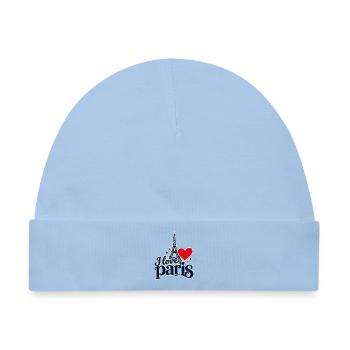 Ich liebe Paris - Baby Premium Organic Mütze - Hellblau - Vorne