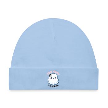 Halloween Geist Too Cute to Spook - Baby Premium Organic Mütze - Hellblau - Vorne