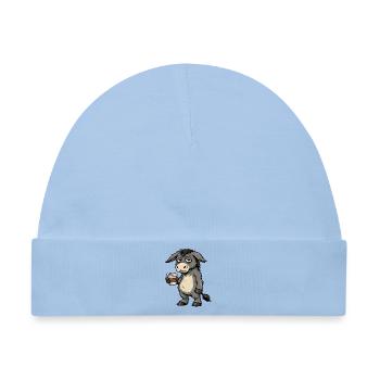 Esel Eselchen Eselhalter Muli Langohresel Muli - Baby Premium Organic Mütze - Hellblau - Vorne