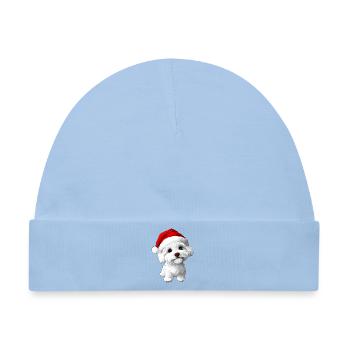 Weihnachten Hunde - Baby Premium Organic Mütze - Hellblau - Vorne
