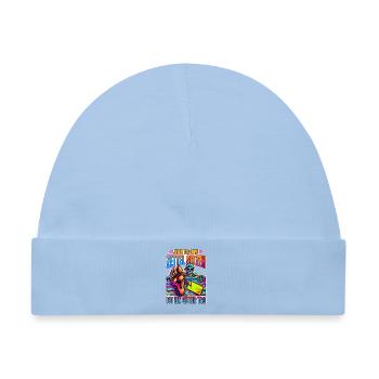 Neon Skelett Zeh Zettel - Baby Premium Organic Mütze - Hellblau - Vorne