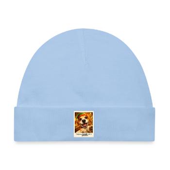 Christmas Chaos Crew Beagle Selfie - Baby Premium Organic Mütze - Hellblau - Vorne