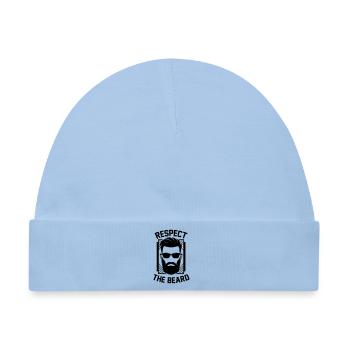 Respect The Beard king Respekt vor Bard - Baby Premium Organic Mütze - Hellblau - Vorne