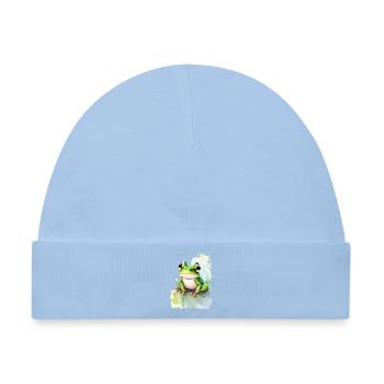 Frosch - Baby Premium Organic Mütze - Hellblau - Vorne