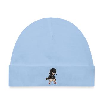 Urban Skateboarder Cartoon Design - Baby Premium Organic Mütze - Hellblau - Vorne