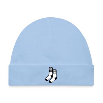 Weiße Socken - Baby Premium Organic Mütze - Hellblau - Vorne