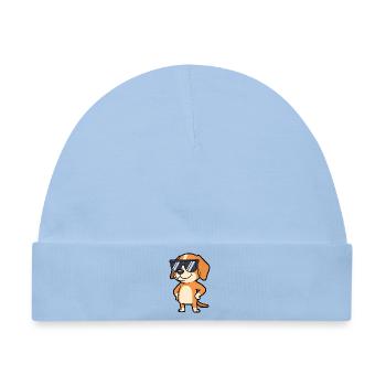 Sonnenbrillen Hund Pose - Baby Premium Organic Mütze - Hellblau - Vorne