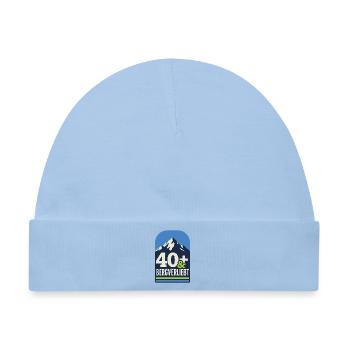 40+ und bergverliebt (blau-grün) - Baby Premium Organic Mütze - Hellblau - Vorne