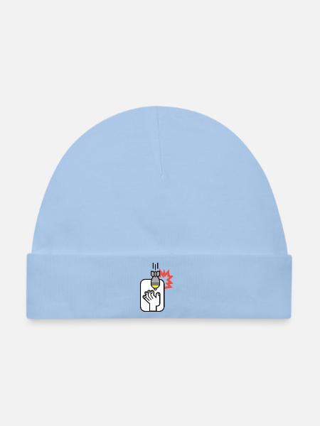 Hand mit Bombenzünder Graphic - Baby Premium Organic Mütze - Hellblau