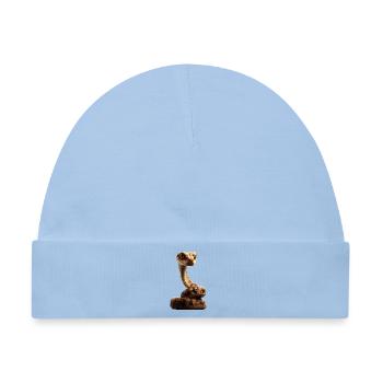 Schlange Python Kobra Klapperschlange Schlangen - Baby Premium Organic Mütze - Hellblau - Vorne