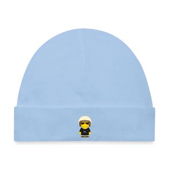 GEEKLEY Retro-Zebra-Helm - Baby Premium Organic Mütze - Hellblau - Vorne