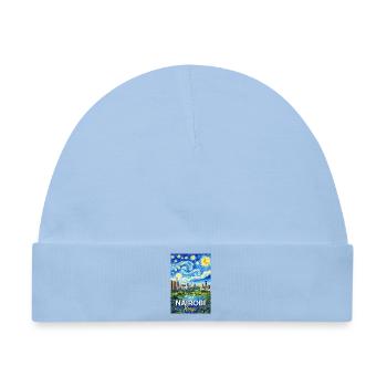 Nairobi Kenya Starry Night - Baby Premium Organic Mütze - Hellblau - Vorne
