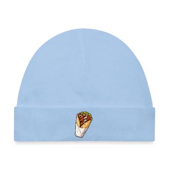 Knuspriges Hähnchen Burrito Wrap - Baby Premium Organic Mütze - Hellblau - Vorne