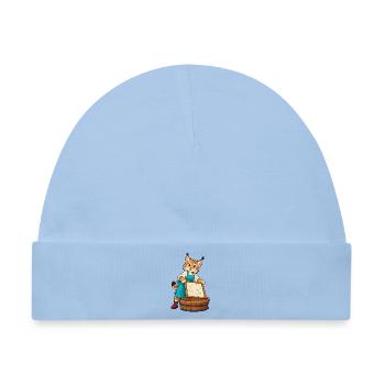 Leopardenkünstler im Atelier - Baby Premium Organic Mütze - Hellblau - Vorne