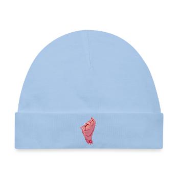 Weiches Pink - Baby Premium Organic Mütze - Hellblau - Vorne
