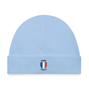 Schilddesign der Pariser Flagge - Baby Premium Organic Mütze - Hellblau - Vorne
