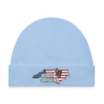 North Carolina Vereinigte Staaten Vintage Souvenir - Baby Premium Organic Mütze - Hellblau - Vorne
