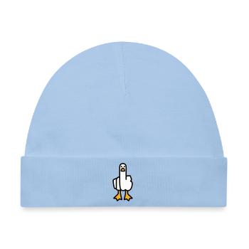 Statement Gans - Baby Premium Organic Mütze - Hellblau - Vorne