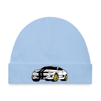 Sportwagen - Sportauto - Coupé - Baby Premium Organic Mütze - Hellblau - Vorne