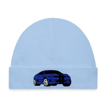 Sportwagen - Sportauto - Coupé - Baby Premium Organic Mütze - Hellblau - Vorne