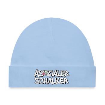 Asozialer Schalker | Gelsenkirchen Schalke - Baby Premium Organic Mütze - Hellblau - Vorne