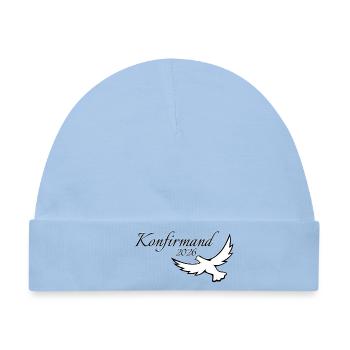 Konfirmation 2026 Konfirmand auffliegende Taube - Baby Premium Organic Mütze - Hellblau - Vorne