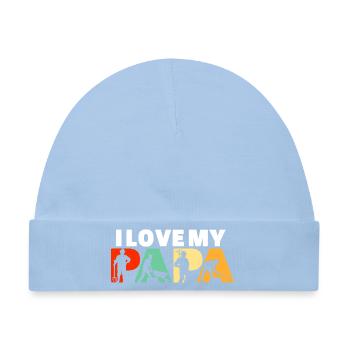 Ich liebe die landwirtschaftliche Gartenarbeit meines Papa Farmer - Baby Premium Organic Mütze - Hellblau - Vorne