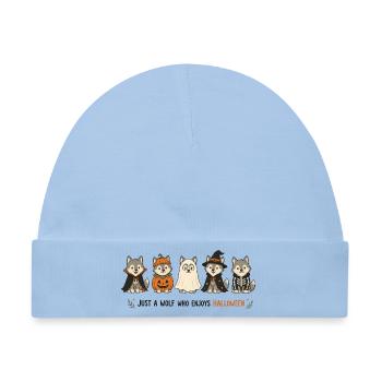 Halloween Wolf - Baby Premium Organic Mütze - Hellblau - Vorne