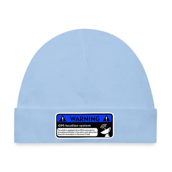 GPS-Alarm-Aufkleber - Baby Premium Organic Mütze - Hellblau - Vorne